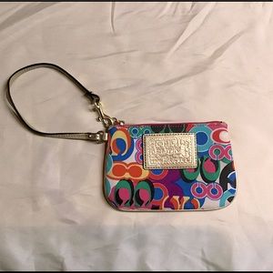 Coach Rainbow Wristlet